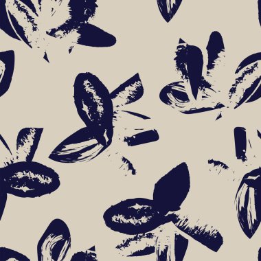 Moda tekstil, grafik, arka plan ve el sanatları için kusursuz desenli fırça darbeleri