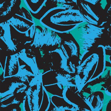 Moda tekstil, grafik, arka plan ve el sanatları için kusursuz desenli fırça darbeleri