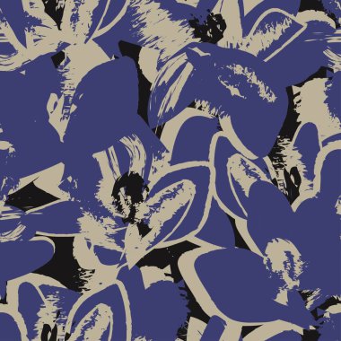 Moda tekstil, grafik, arka plan ve el sanatları için kusursuz desenli fırça darbeleri