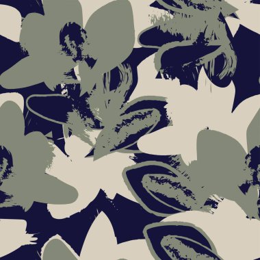 Moda tekstil, grafik, arka plan ve el sanatları için kusursuz desenli fırça darbeleri