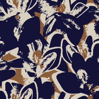 Moda tekstil, grafik, arka plan ve el sanatları için kusursuz desenli fırça darbeleri