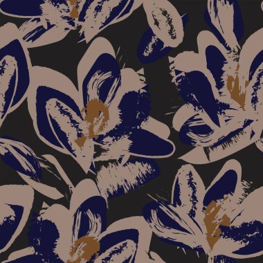 Moda tekstil, grafik, arka plan ve el sanatları için kusursuz desenli fırça darbeleri