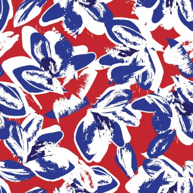 Moda tekstil, grafik, arka plan ve el sanatları için kusursuz desenli fırça darbeleri