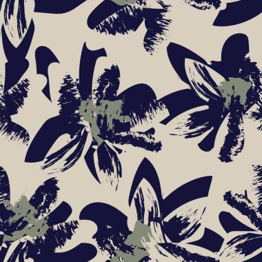 Moda tekstil, grafik, arka plan ve el sanatları için kusursuz desenli fırça darbeleri