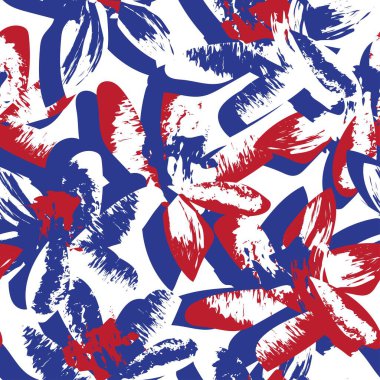 Moda tekstil, grafik, arka plan ve el sanatları için kusursuz desenli fırça darbeleri