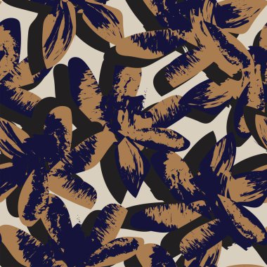 Moda tekstil, grafik, arka plan ve el sanatları için kusursuz desenli fırça darbeleri