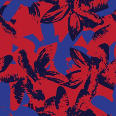 Moda tekstil, grafik, arka plan ve el sanatları için kusursuz desenli fırça darbeleri