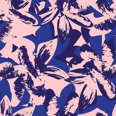 Moda tekstil, grafik, arka plan ve el sanatları için kusursuz desenli fırça darbeleri