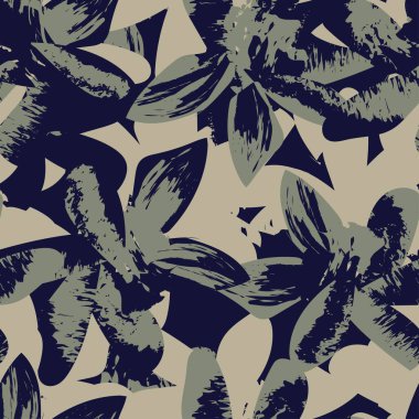 Moda tekstil, grafik, arka plan ve el sanatları için kusursuz desenli fırça darbeleri