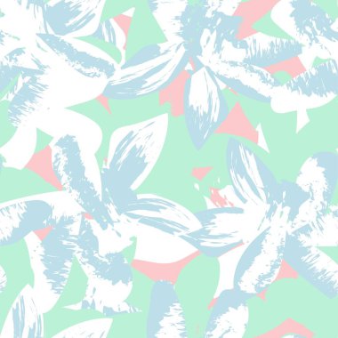 Moda tekstil, grafik, arka plan ve el sanatları için kusursuz desenli fırça darbeleri