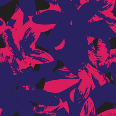 Moda tekstil, grafik, arka plan ve el sanatları için kusursuz desenli fırça darbeleri