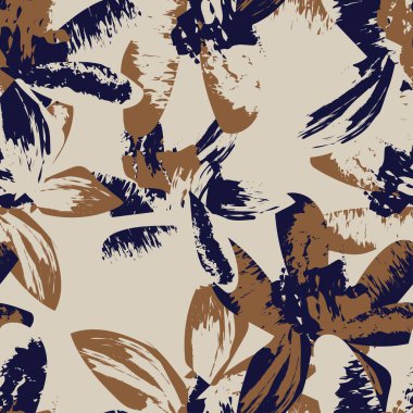 Moda tekstil, grafik, arka plan ve el sanatları için kusursuz desenli fırça darbeleri