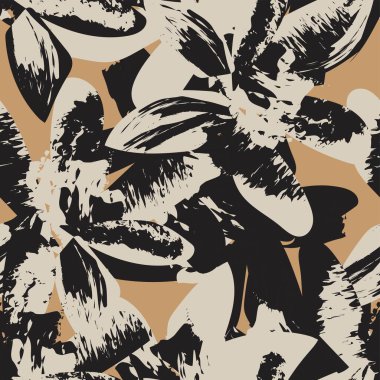 Moda tekstil, grafik, arka plan ve el sanatları için kusursuz desenli fırça darbeleri