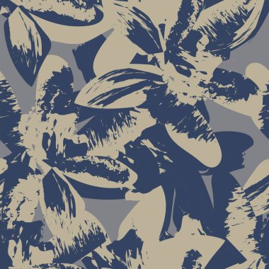 Moda tekstil, grafik, arka plan ve el sanatları için kusursuz desenli fırça darbeleri