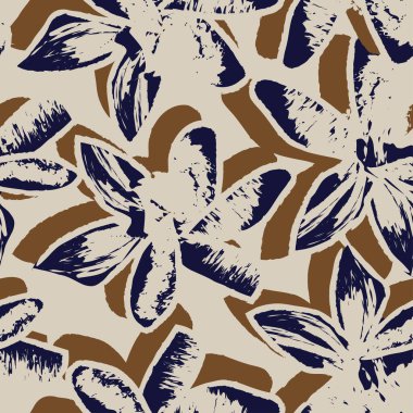 Moda tekstil, grafik, arka plan ve el sanatları için kusursuz desenli fırça darbeleri