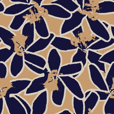 Moda tekstil, grafik, arka plan ve el sanatları için kusursuz desenli fırça darbeleri