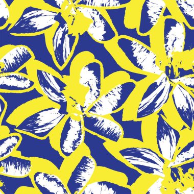 Moda tekstil, grafik, arka plan ve el sanatları için kusursuz desenli fırça darbeleri