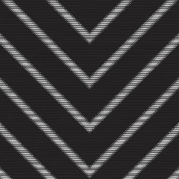 Schwarz Weißes Chevron Plaid Tartan Texturiertes Nahtloses Muster Für Modetextilien — Stockvektor