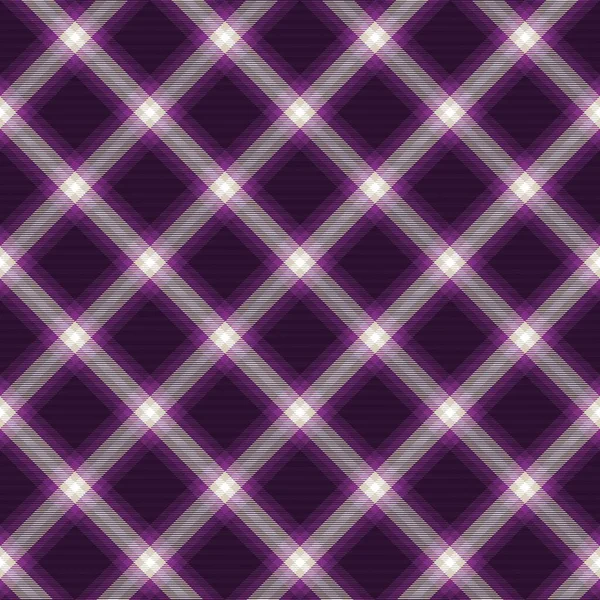 Tartan Carreaux Chevron Violet Texturé Design Sans Couture Adapté Aux — Image vectorielle