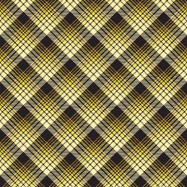 Sarı Sembol Ekoseli Tartan. Moda tekstil ve grafikleri için uygun desensiz desen tasarımı.