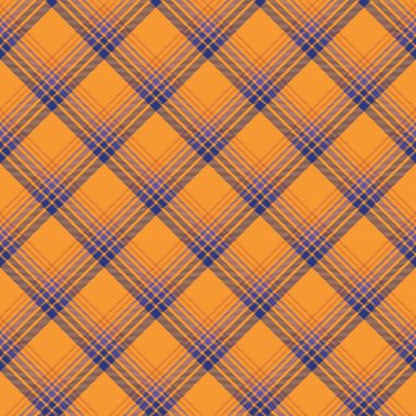 Turuncu Sembol Ekoseli Tartan. Moda tekstil ve grafikleri için uygun desensiz desen tasarımı.