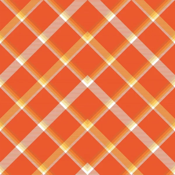 Tartan Carreaux Chevron Orange Texturé Design Sans Couture Adapté Aux — Image vectorielle