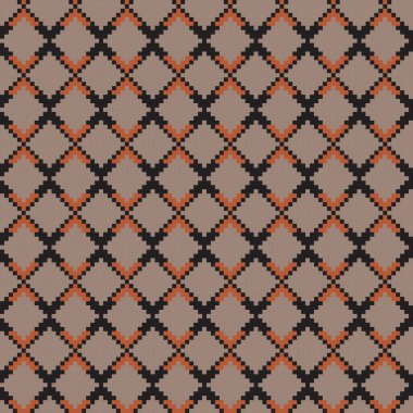 Örgü, moda tekstili ve grafikler için argyle Fair Island kusursuz desen tasarımı