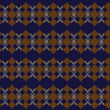 Örgü, moda tekstili ve grafikler için argyle Fair Island kusursuz desen tasarımı