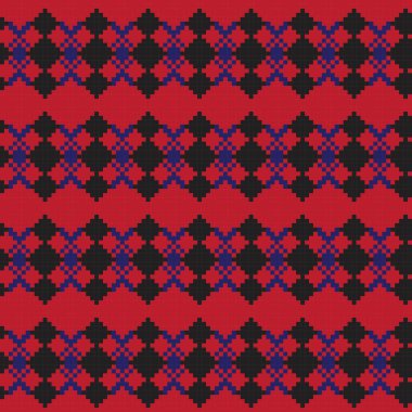 Örgü, moda tekstili ve grafikler için argyle Fair Island kusursuz desen tasarımı