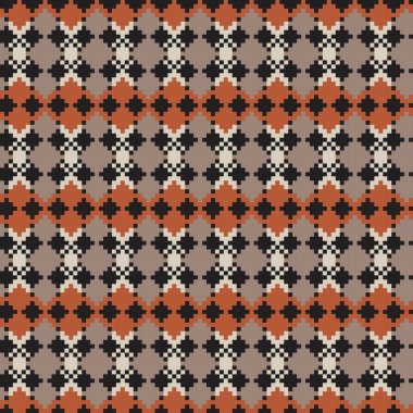 Örgü, moda tekstili ve grafikler için argyle Fair Island kusursuz desen tasarımı