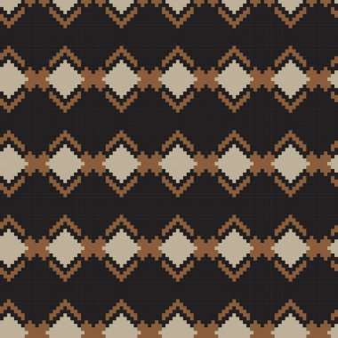 Örgü, moda tekstili ve grafikler için argyle Fair Island kusursuz desen tasarımı