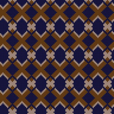 Örgü, moda tekstili ve grafikler için argyle Fair Island kusursuz desen tasarımı