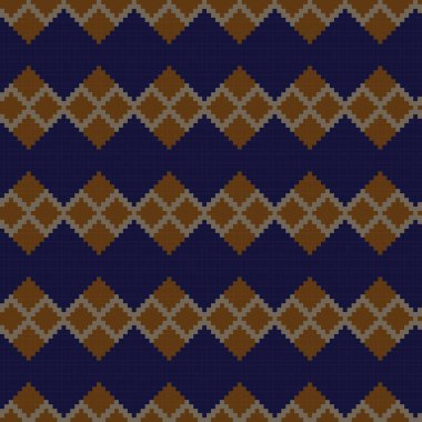 Örgü, moda tekstili ve grafikler için argyle Fair Island kusursuz desen tasarımı