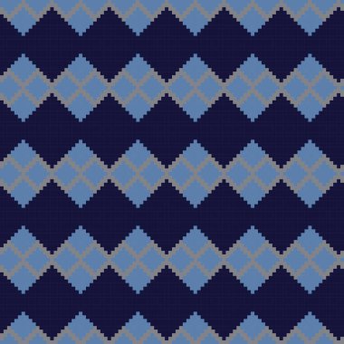 Örgü, moda tekstili ve grafikler için argyle Fair Island kusursuz desen tasarımı