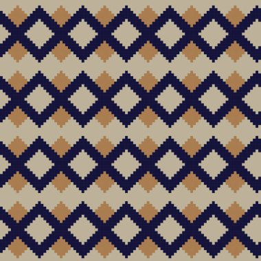 Örgü, moda tekstili ve grafikler için argyle Fair Island kusursuz desen tasarımı