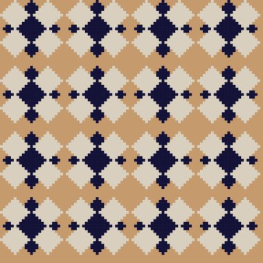 Örgü, moda tekstili ve grafikler için argyle Fair Island kusursuz desen tasarımı