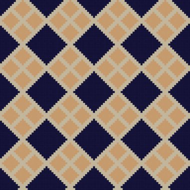 Örgü, moda tekstili ve grafikler için argyle Fair Island kusursuz desen tasarımı