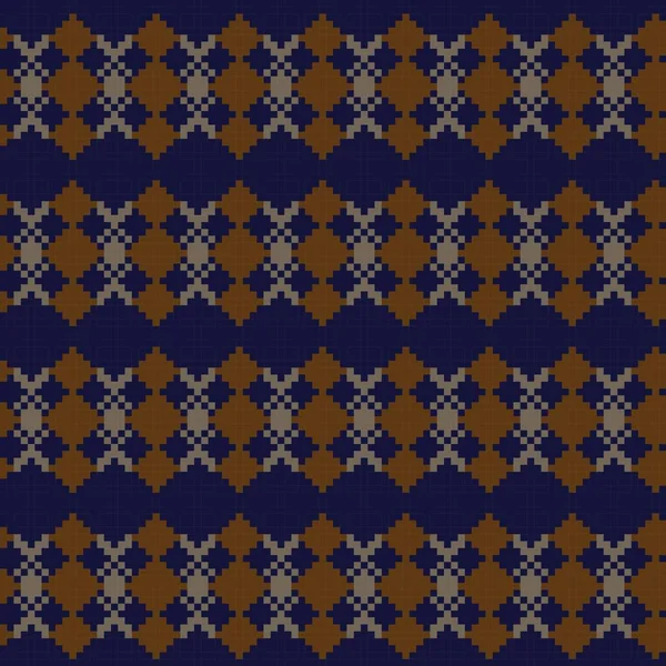 Örgü, moda tekstili ve grafikler için argyle Fair Island kusursuz desen tasarımı