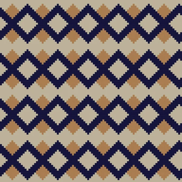 Argyle Fair Isle Naadloos Patroon Ontwerp Voor Breigoed Mode Textiel — Stockvector