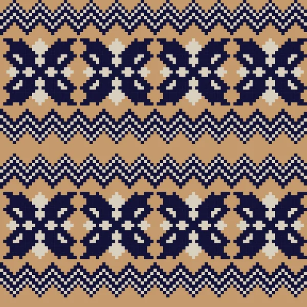 Argyle Fair Isle Diseño Patrón Sin Costura Para Prendas Punto — Vector de stock