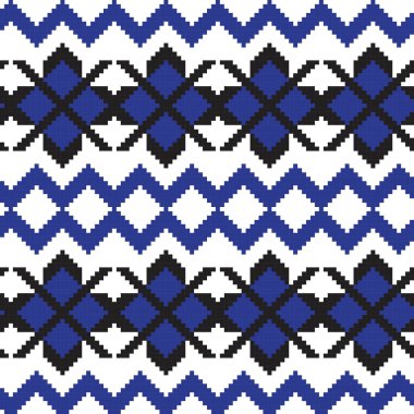 Örgü, moda tekstili ve grafikler için argyle Fair Island kusursuz desen tasarımı