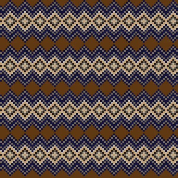 Argyle Fair Isle Seamless Pattern Design Nitwear Fashion Textile Graphics — стоковый вектор