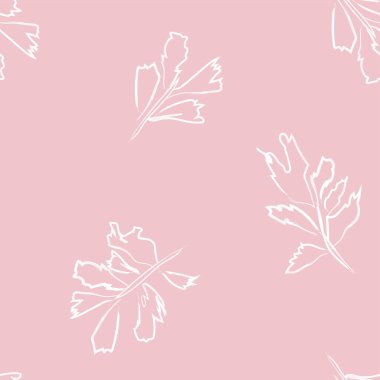 Moda tekstil, grafik ve el sanatları için Tropik Yaprak desenli fırça darbeleri