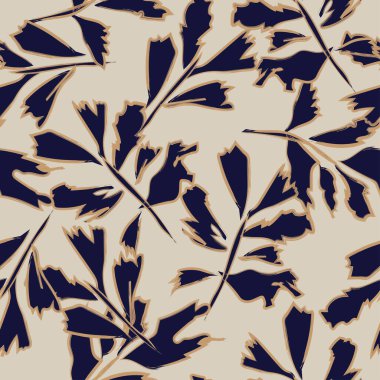Brush Strokes Tropical Leaf seamless pattern design for fashion textiles, graphics and crafts