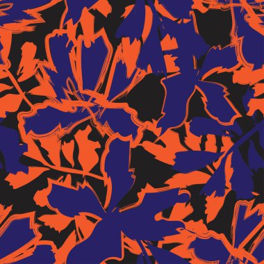 Moda tekstil, grafik, arka plan ve el sanatları için kusursuz desenli fırça darbeleri