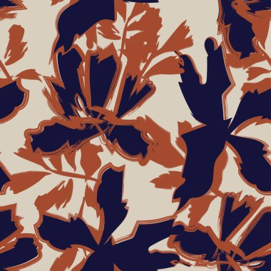 Moda tekstil, grafik, arka plan ve el sanatları için kusursuz desenli fırça darbeleri