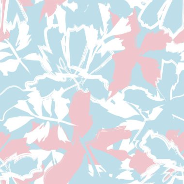 Moda tekstil, grafik, arka plan ve el sanatları için kusursuz desenli fırça darbeleri