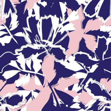 Moda tekstil, grafik, arka plan ve el sanatları için kusursuz desenli fırça darbeleri