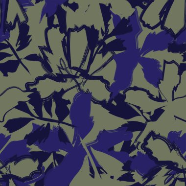 Moda tekstil, grafik, arka plan ve el sanatları için kusursuz desenli fırça darbeleri