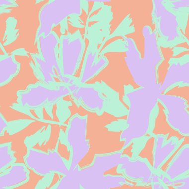 Moda tekstil, grafik, arka plan ve el sanatları için kusursuz desenli fırça darbeleri